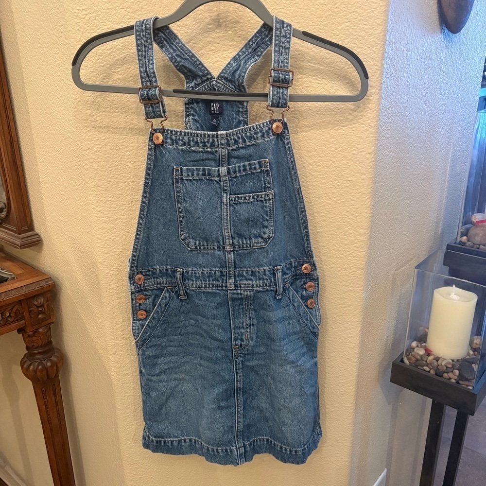 GAPKIDS Girls Kids Denim Overall Dress Size L(10)